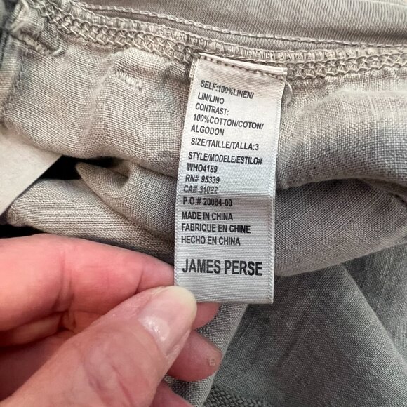 James Perse Flax Color Linen Shorts, Size 3 (L) - Picture 4 of 6